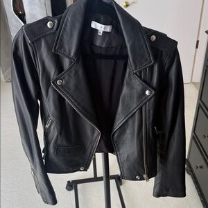 IRO Classic Black Leather Biker Jacket
